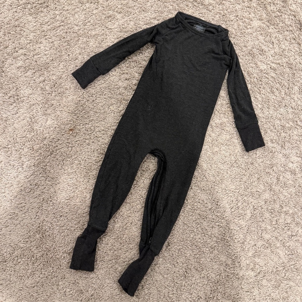 Little Sleepies Charcoal Gray Onesie - 2T